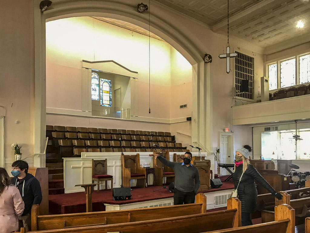 Pulpit and Choir Loft Inside Mt. Gilead Baptist Church